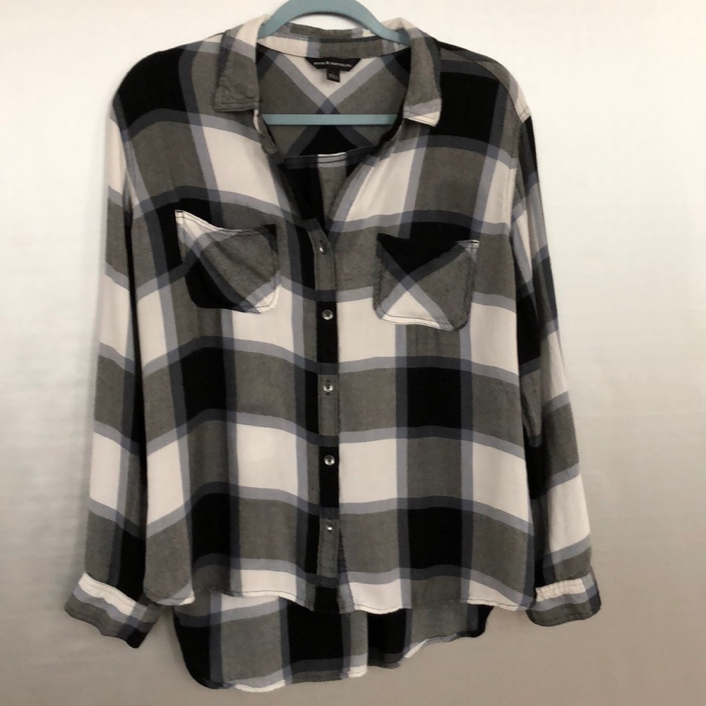 Rock and Republic black and white flannel  large